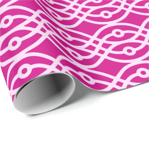 Papier Cadeau Impression de kimono, magenta et rose