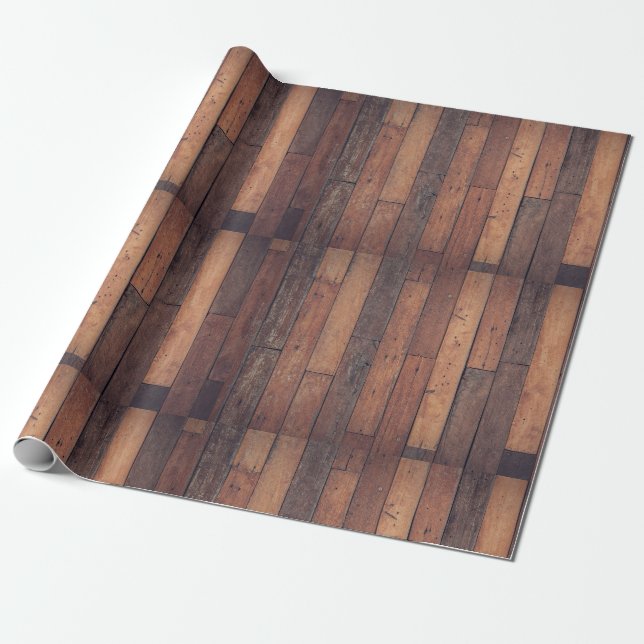 Papier Cadeau Impression de parquet (Déroulé)