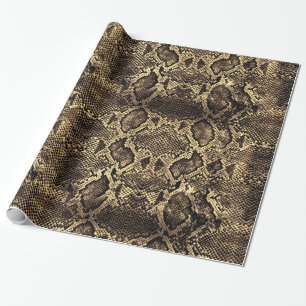 Papier Cadeau Impression de serpent Brown