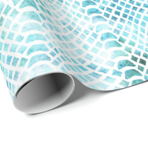 Papier Cadeau Impression de serpent Turquoise Aqua