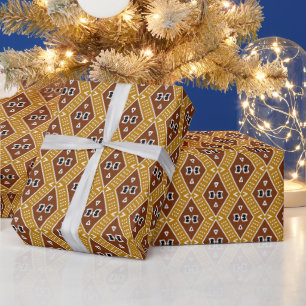 Papier Cadeau Impression de tissu boueux d'Afrique moderne