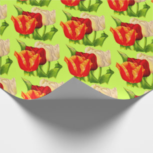 Papier Cadeau impression des tulipes