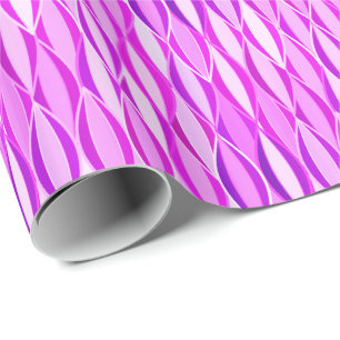 Papier Cadeau Impression du ruban du milieu du siècle - orchidée