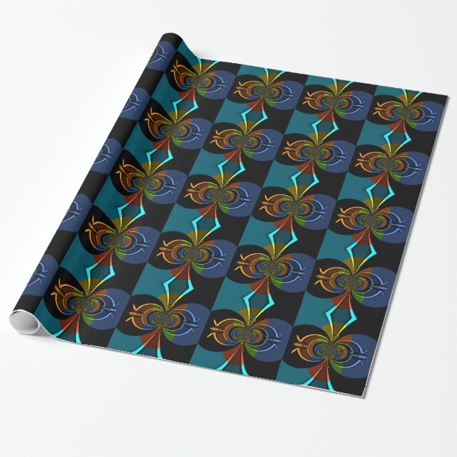 Papier Cadeau Impression d'une éclatement de couleur Abstraite (Déroulé)