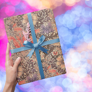 Papier Cadeau Impression florale vintage gracieuse