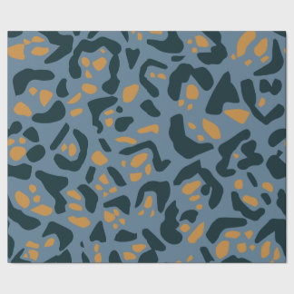 Papier Cadeau Impression Jaguar bleu