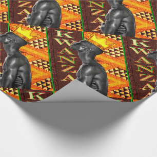 Papier Cadeau Impression Kwanzaa Afrocentrique
