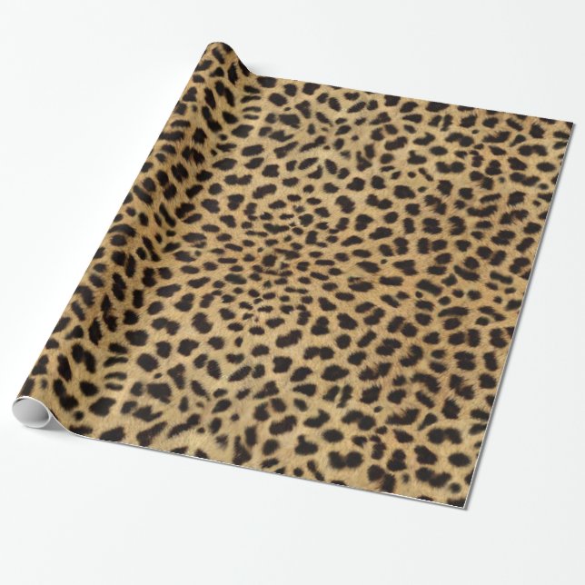 Papier Cadeau Impression léopard Spot Peau (Déroulé)