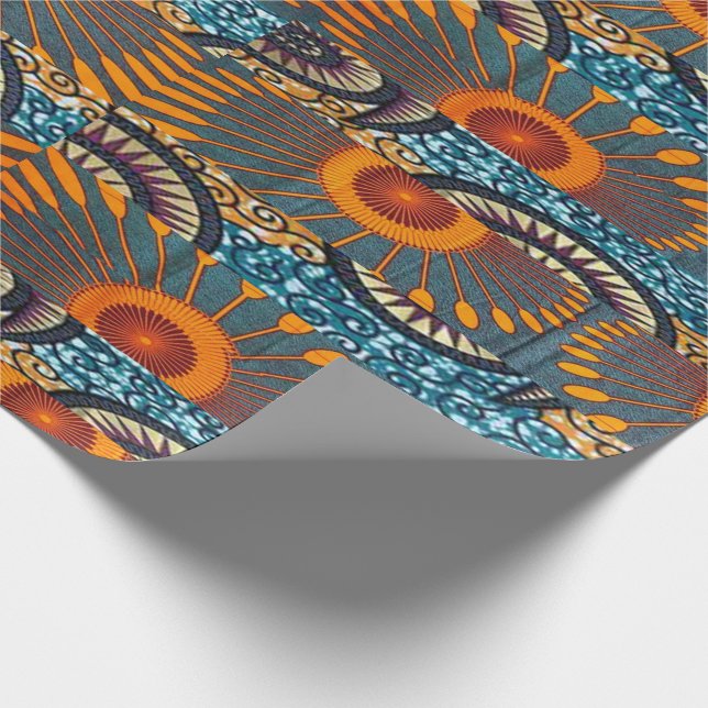 Papier Cadeau Impression Motif Afrocentrique (Coin)