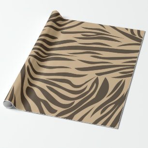 Papier Cadeau Impression Zebra Brown