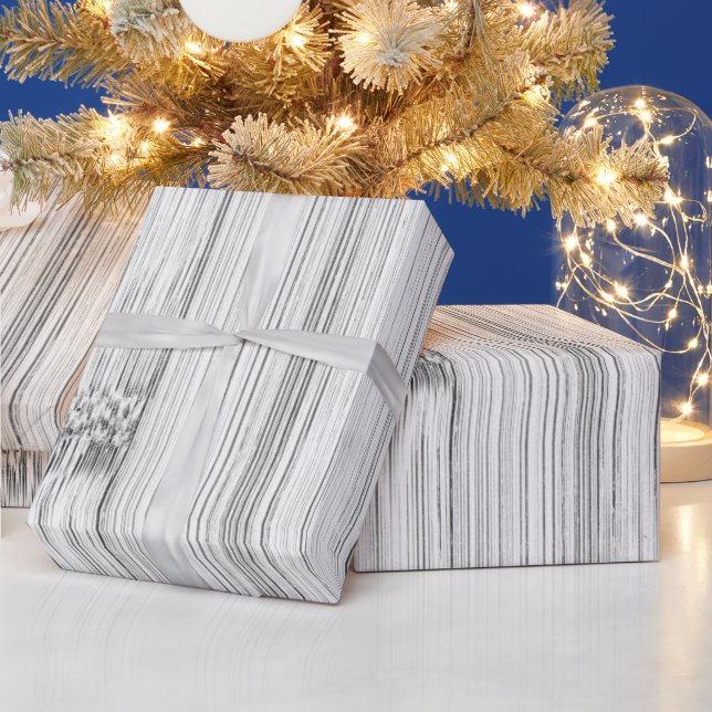 Papier Cadeau imprimé en bambou gris cool (Vacances)