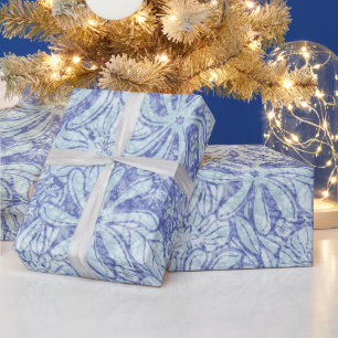 Papier Cadeau Imprimé hawaïen Naupaka ilima fleurs de tiare