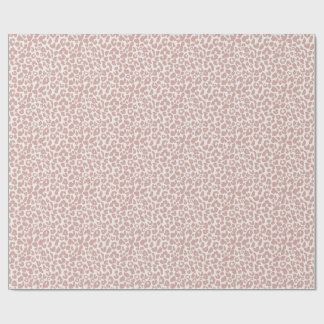 Papier Cadeau Imprimé léopard rose poudrée boho
