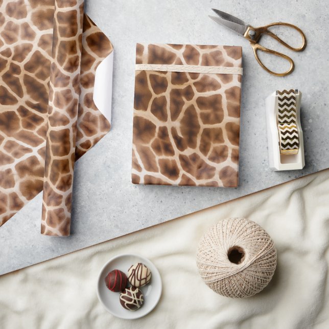 Papier Cadeau Imprimer Giraffe Safari (Artisanat)