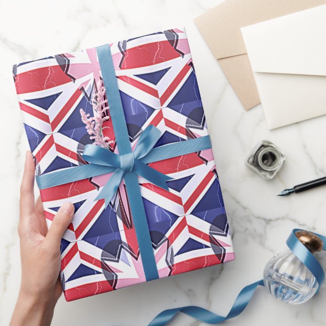 Papier Cadeau Imprimer "I Love UK" (Cadeaux)