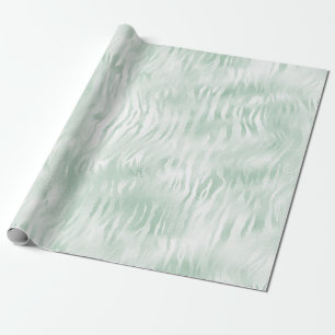 Papier Cadeau Imprimer Zebra Mint Glam