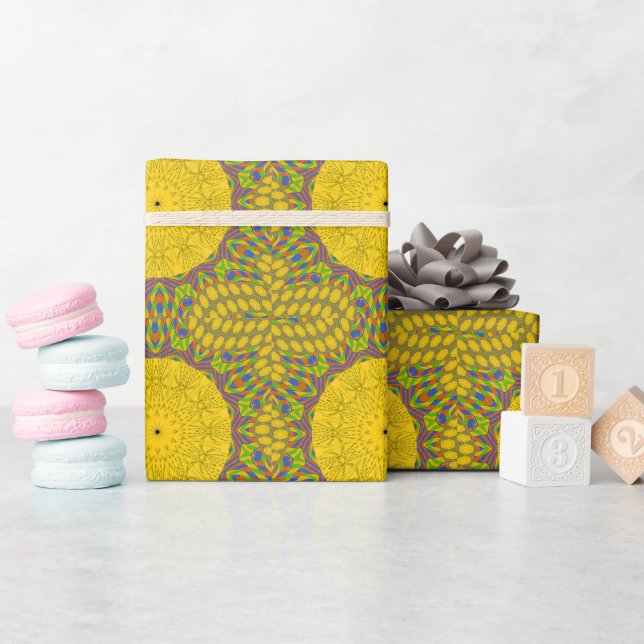 Papier Cadeau Imprimerie d'art Motif égyptien (Baby Shower)