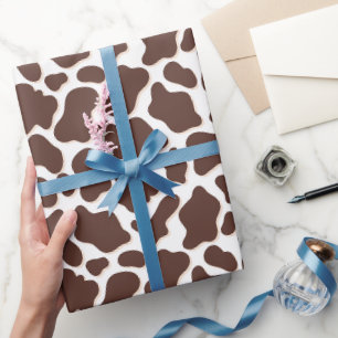 Papier Cadeau Imprimés de vache chic