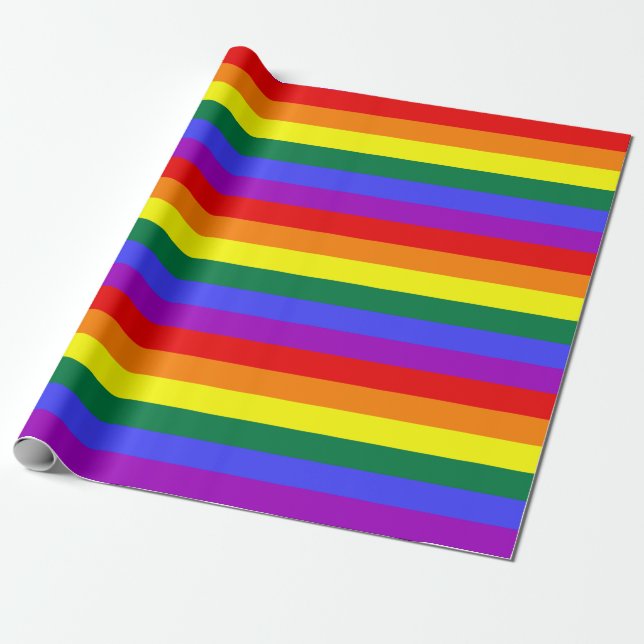 Papier Cadeau Indicateur de la fierté arc-en-ciel (Déroulé)