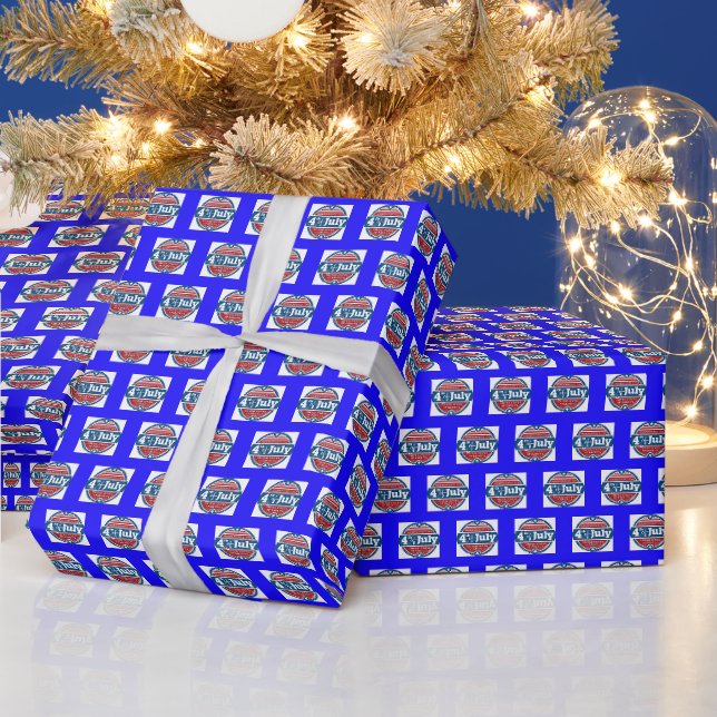 Papier Cadeau Indicateur de repère 4 juillet (Vacances)