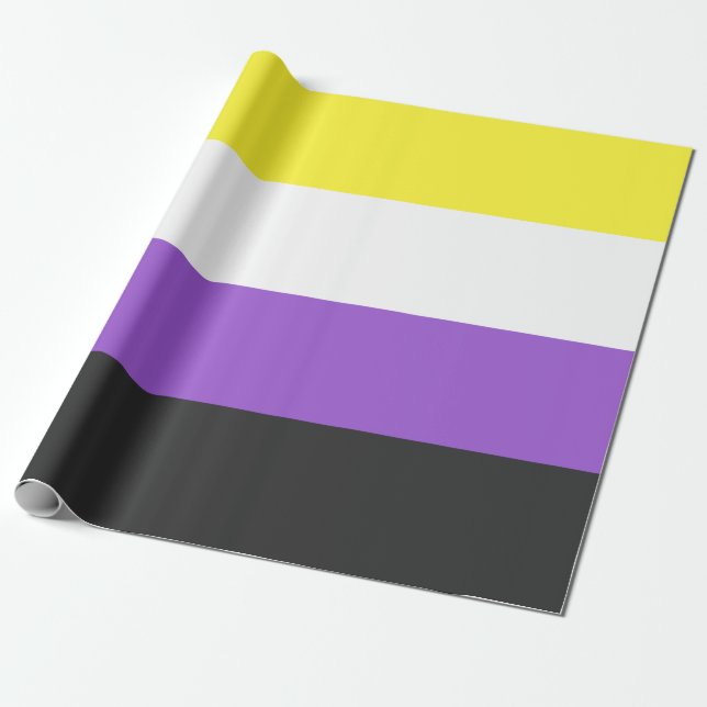 Papier Cadeau Indicateur Enby (Pride non binaire) (Déroulé)