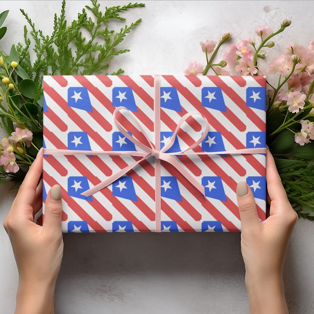 Papier Cadeau Indicateur Porto Rico (Puerto Rico Flag Wrapping Paper)