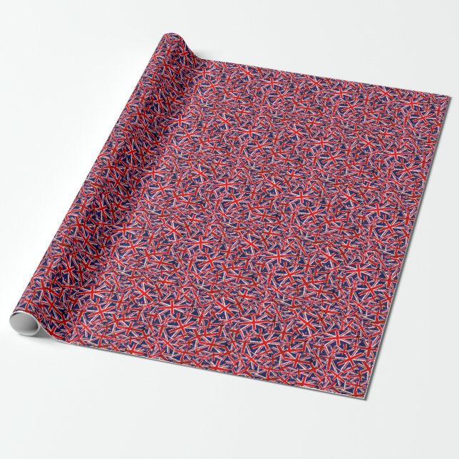 Papier Cadeau Indicateur Union Jack | Drapeau du Royaume-Uni | D (Déroulé)