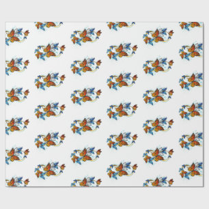 Papier Cadeau Infinité de papillons monarques