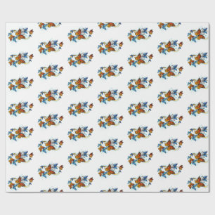 Papier Cadeau Infinité de papillons monarques