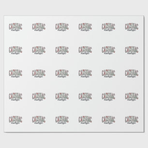 Papier Cadeau Infirmière cardiaque à motif floral de lettre univ