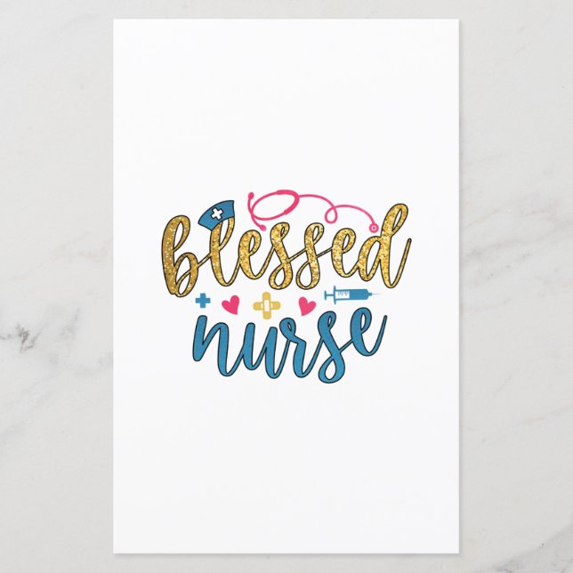 Papier Cadeau infirmière | Infirmière bénie (Devant)