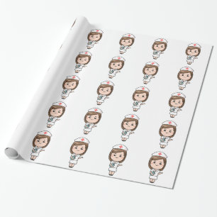 Papier Cadeau Infirmière traditionnelle