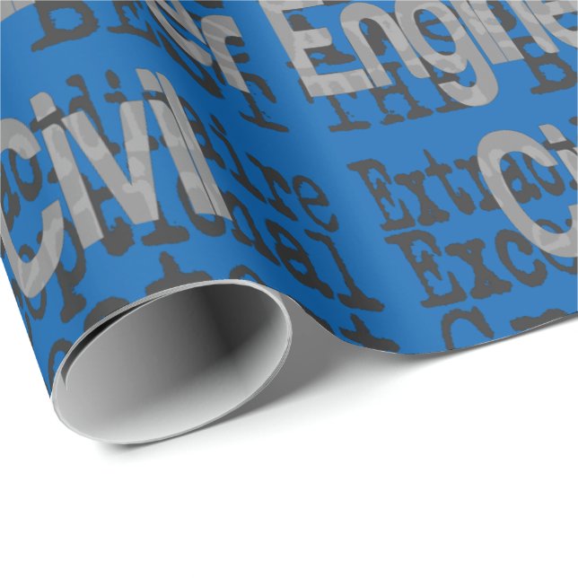 Papier Cadeau Ingénieur civil Extraordinaire (Coin rond)