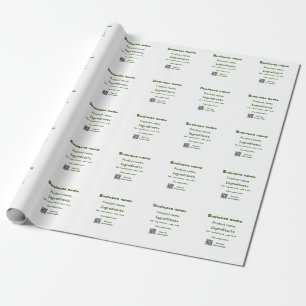 Papier Cadeau Ingrédients ajoutent le nom du produit poids scan