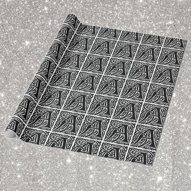 Papier Cadeau Initiale A (Créateur téléchargé)