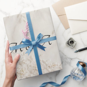 Papier Cadeau Initiales de Mariage de dentelle brodées Papier d'