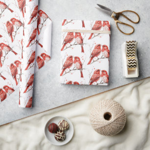 Papier Cadeau Inséparables de Red Hearts