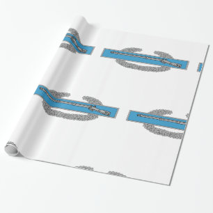 Papier Cadeau Insigne de l'Infanteur de combat CIB Armée Vétéran