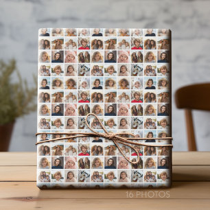 Papier Cadeau Instagram Photo Collage - 16 photos peuvent modifi