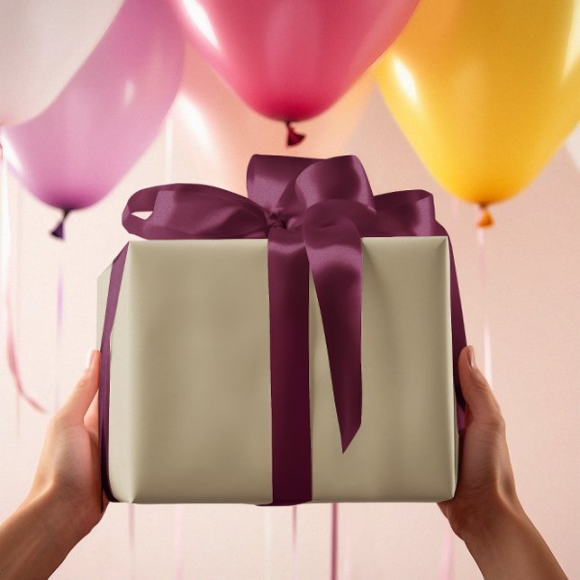 Papier Cadeau Intemporel - Papier à enveloppement beige Taupe (Créateur téléchargé)