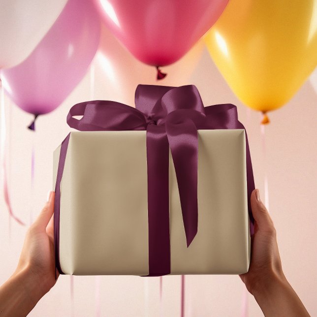 Papier Cadeau Intemporel - Papier d'enveloppement beige de sable (Créateur téléchargé)