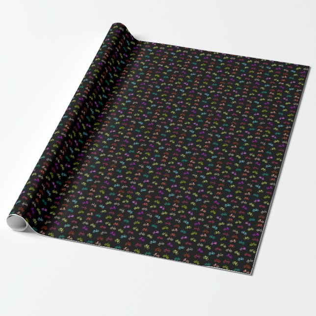 Papier Cadeau Invitation motif à vélo (Déroulé)
