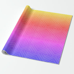 Papier Cadeau Ipanema Arc-en-ciel Hypnotique Diamant Moderne Pop