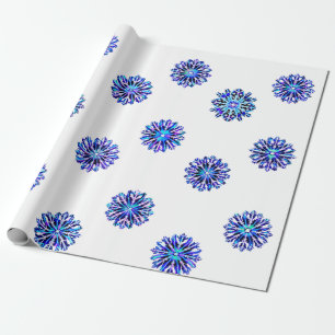 Papier Cadeau "Iridescente" Snowflakes Noël Hanoukka