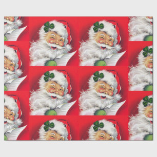 Papier Cadeau Irish Père Noël, Irish Christmas, Ireland, Irish