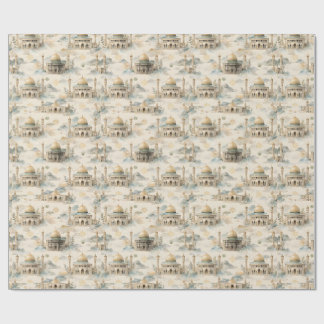 Papier Cadeau Islamic Gift Wrap Watercolor Eid Ramadan Hajj