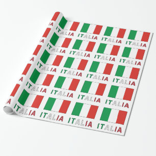 Papier Cadeau Italia et drapeau italien