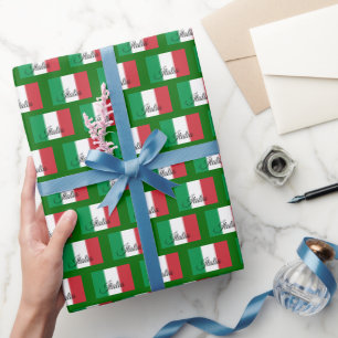 Papier Cadeau Italie Papier à envelopper, Drapeau italien patrio