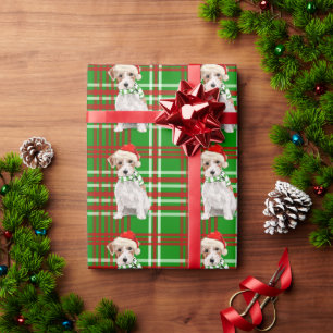 Papier Cadeau Jack Russell Terrier Chien et Enveloppement de Noë