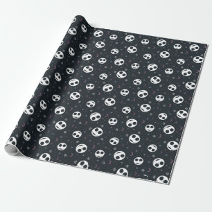 Papier Cadeau Jack Skellington Head & Stars Pattern